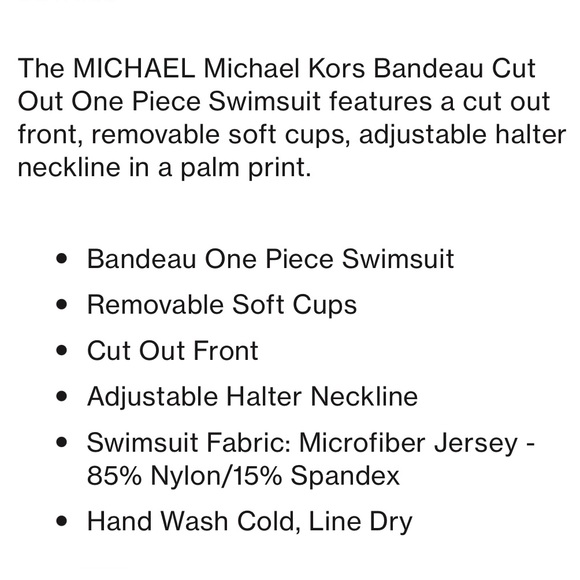 Michael Kors Bandeau Cut Out One Piece - Picture 15 of 15